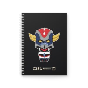 Carnet A5 à spirales noir Goldorak