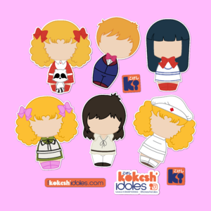 6 stickers inspirés de l'animé Candy Candy