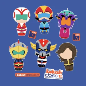 Lot de 6 Stickers waterproof Team Actarus | Fan de Goldorak/ Grendizer