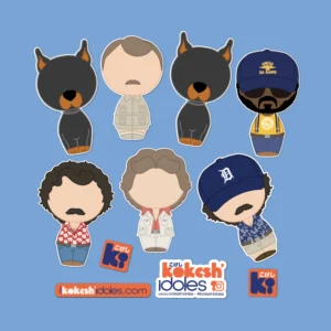6 stickers inspirés de la série TV Magnum