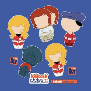 6 stickers inspirés de l'animé Capitaine Flam