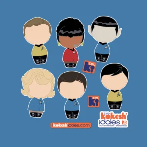 6 stickers inspirés de la série TV Star Trek