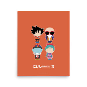Affiche orange inspirée de l'animé Dragon Ball
