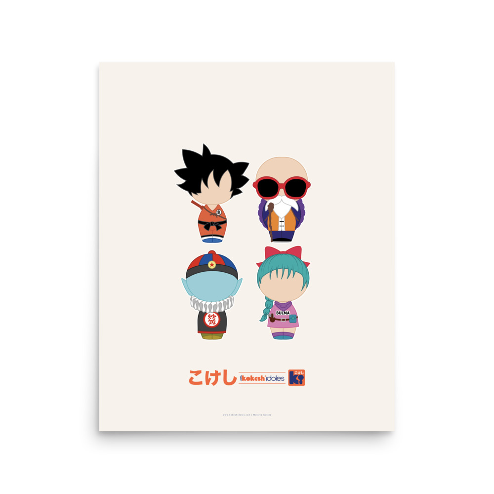 Affiche écrue inspirée de l'animé Dragon Ball