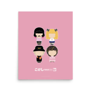 Affiche rose inspirée du groupe Queen