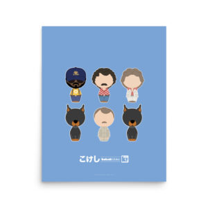 Affiche bleue inspirée de la série TV Magnum