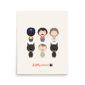 Affiche écrue inspirée de la série TV Magnum