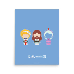 Affiche bleue inspirée de la série d’animation franco-japonaise Ulysse 31