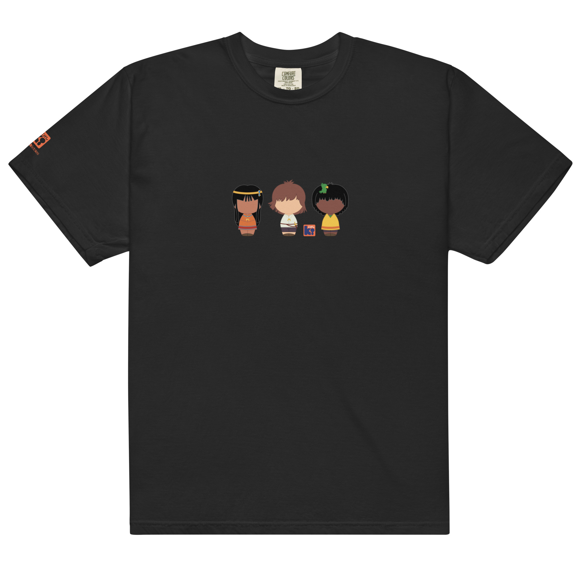 T-shirt noir inspiré de l'anime franco-japonais les mystérieuses cités d'or