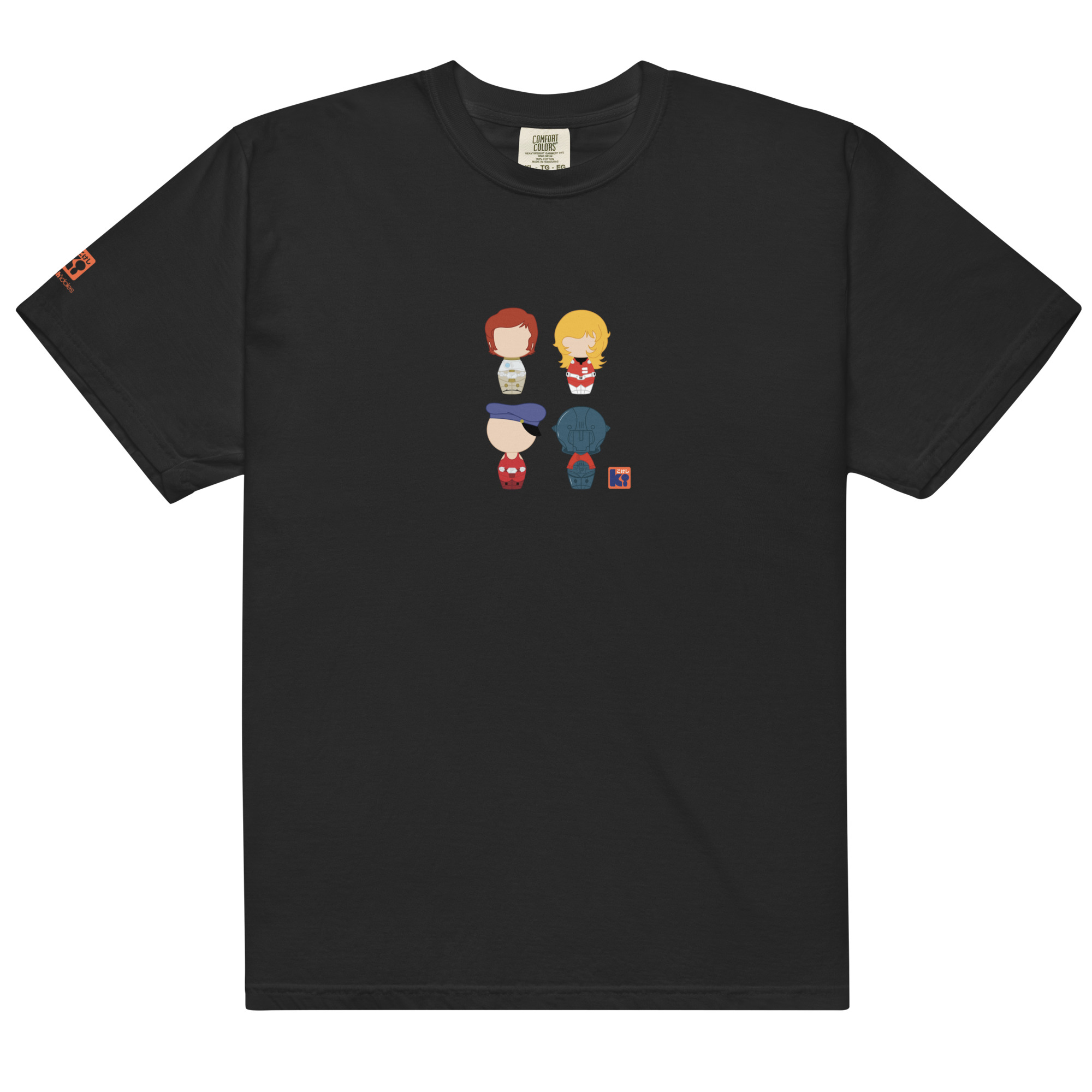 T-shirt noir inspiré de l'animé Capitaine Flam
