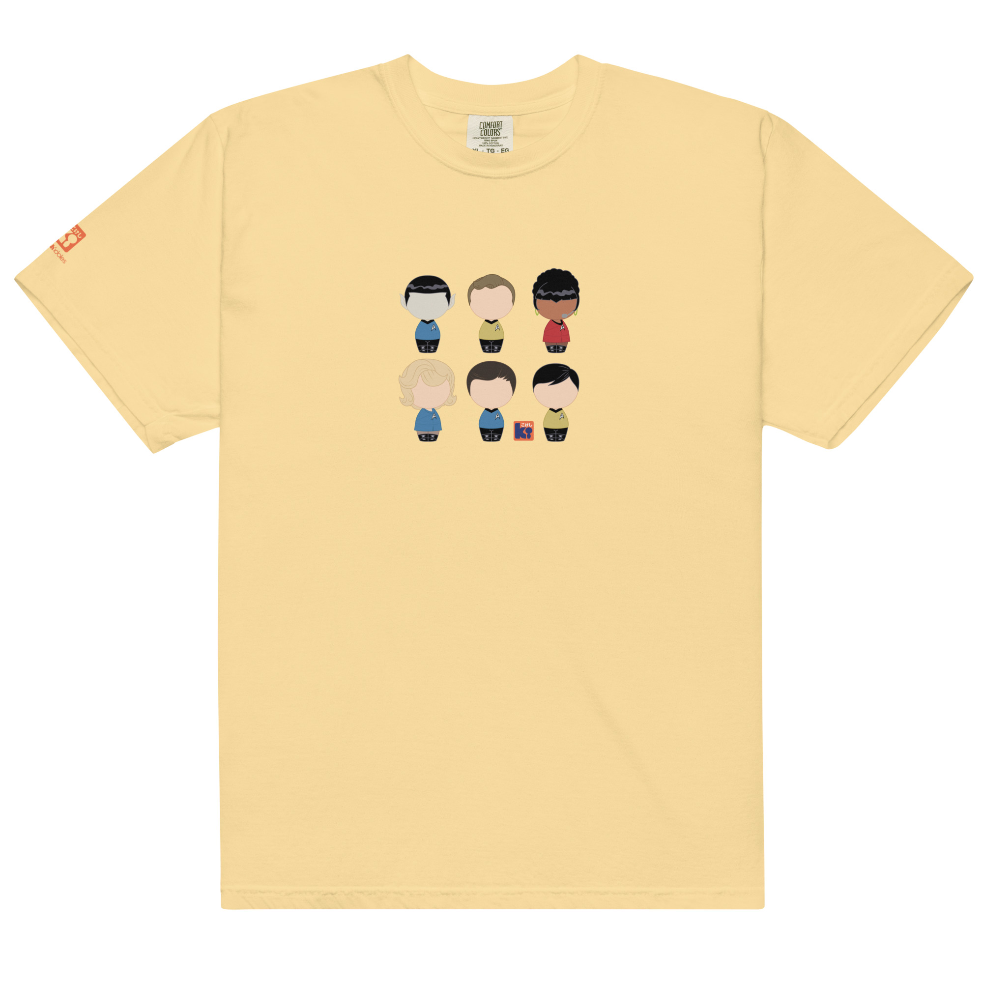 T-shirt jaune inspiré de la série TV Star Trek