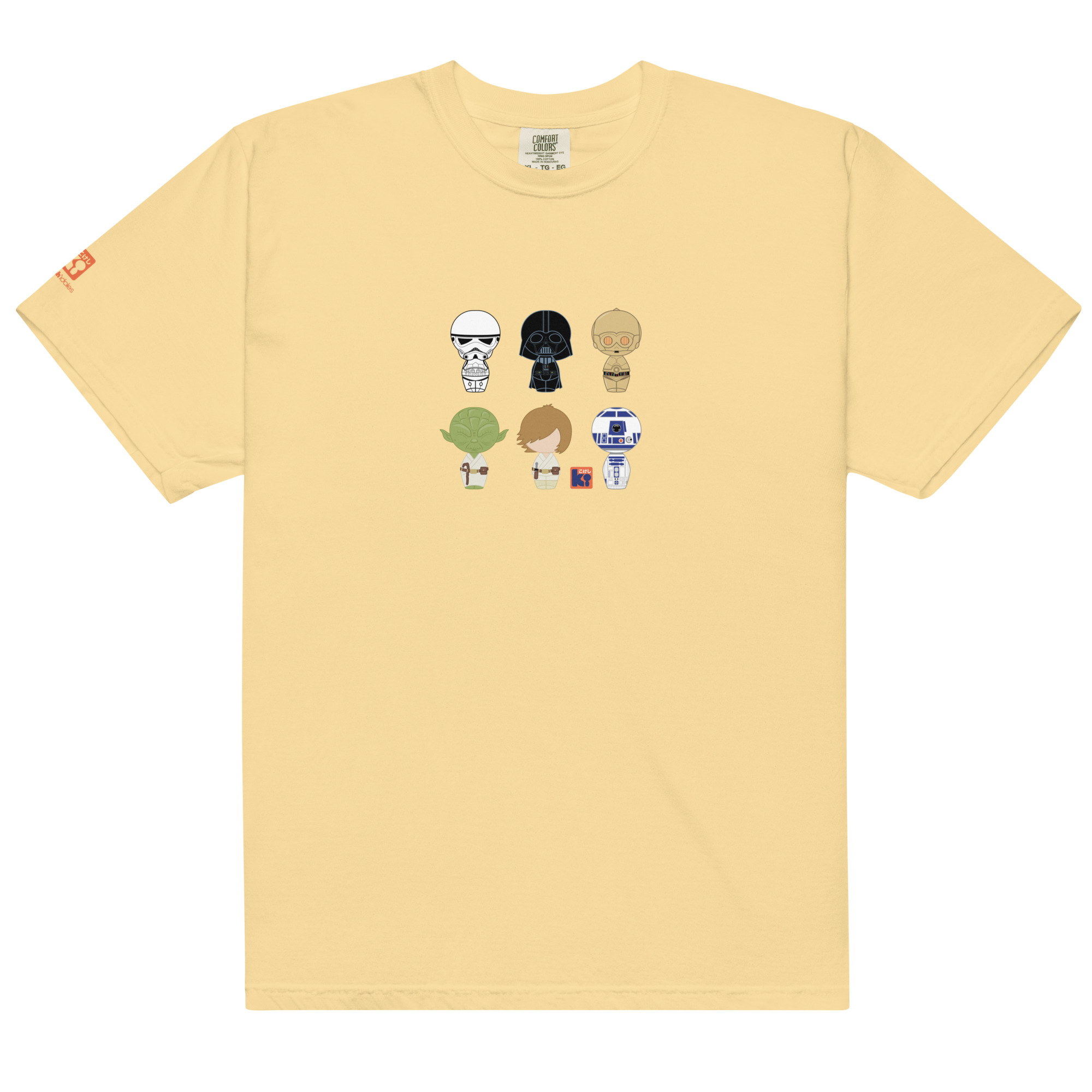 T-shirt jaune inspiré de la trilogie cinématographique Star Wars