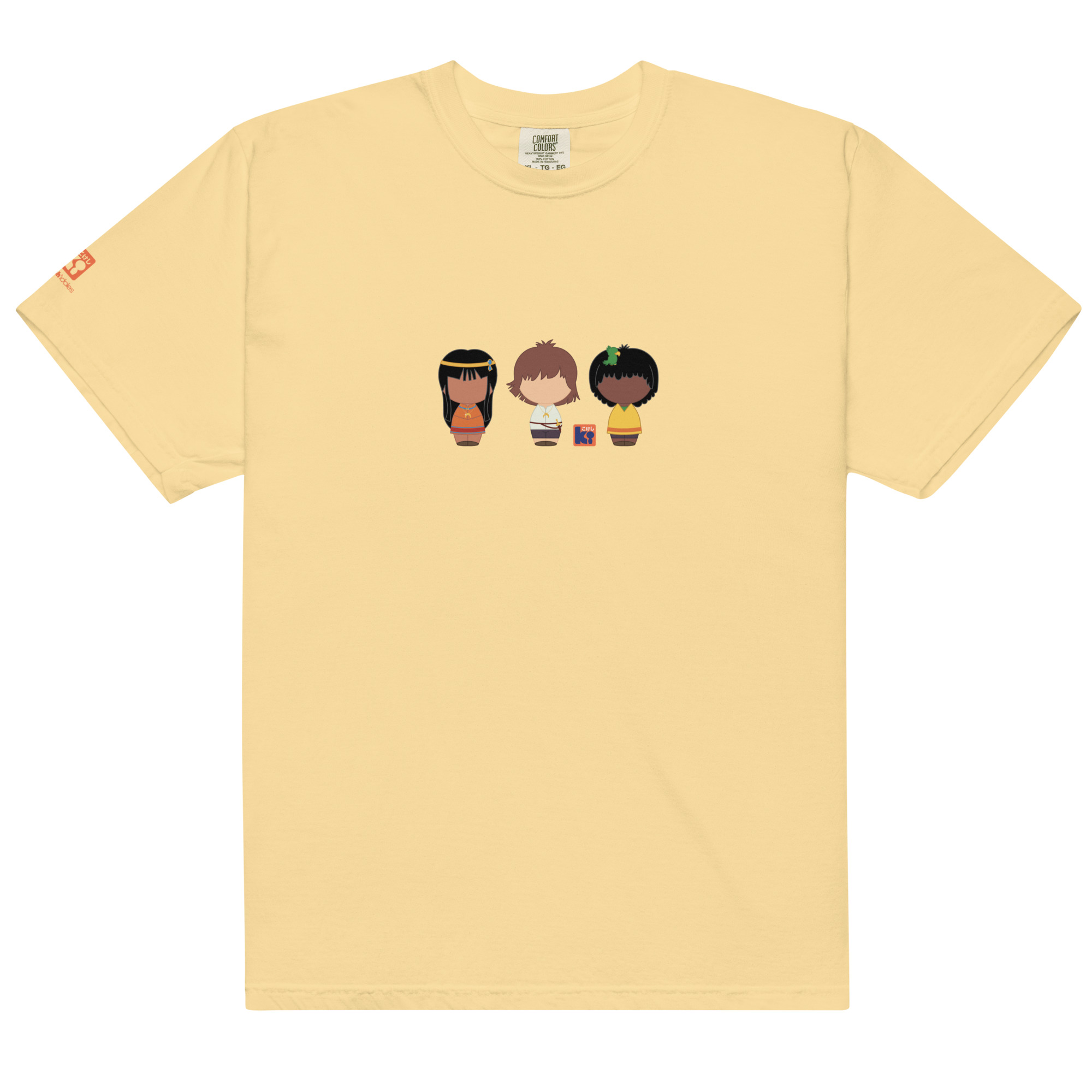 T-shirt jaune inspiré de l'anime franco-japonais les mystérieuses cités d'or