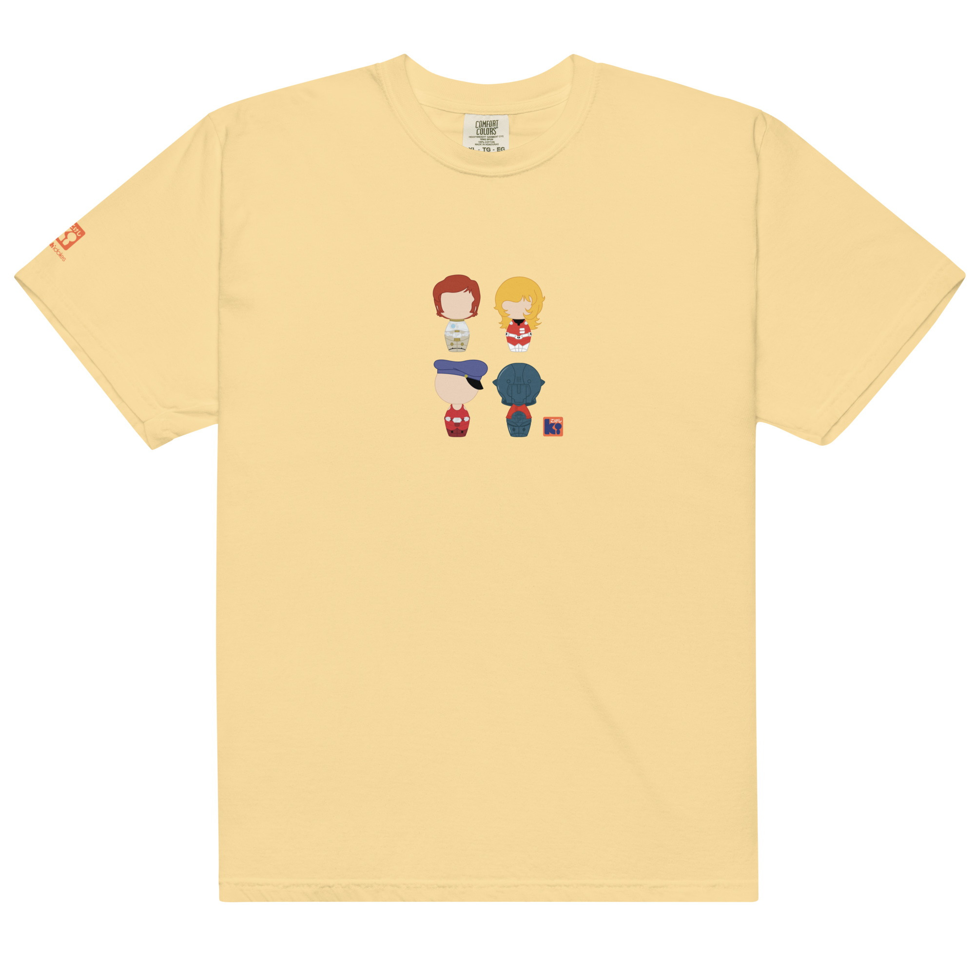 T-shirt jaune inspiré de l'animé Capitaine Flam