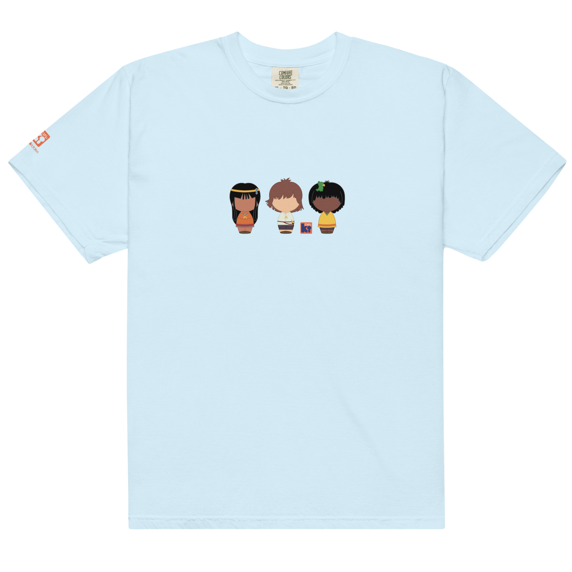 T-shirt ciel inspiré de l'anime franco-japonais les mystérieuses cités d'or