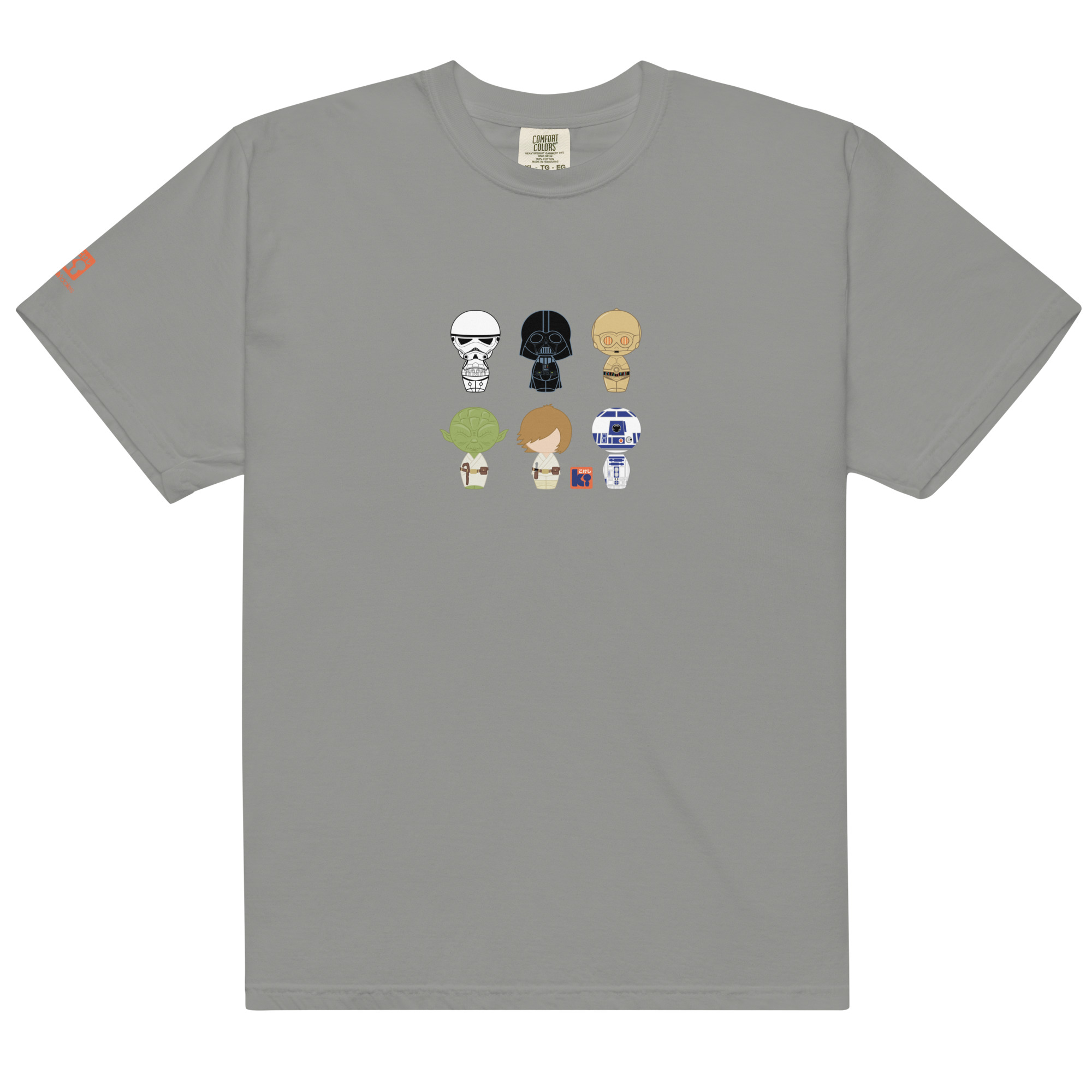 T-shirt gris inspiré de la trilogie cinématographique Star Wars