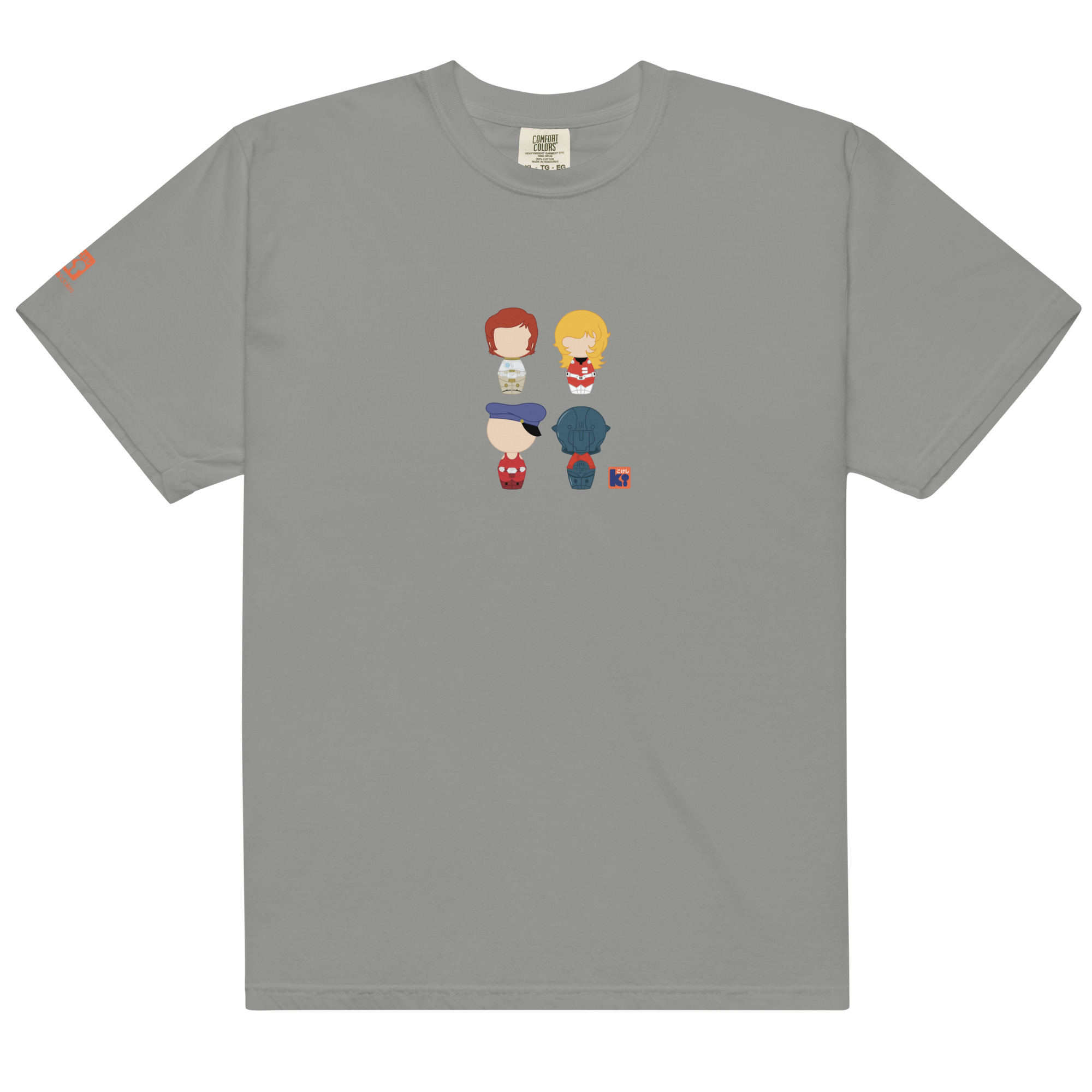 T-shirt gris inspiré de l'animé Capitaine Flam