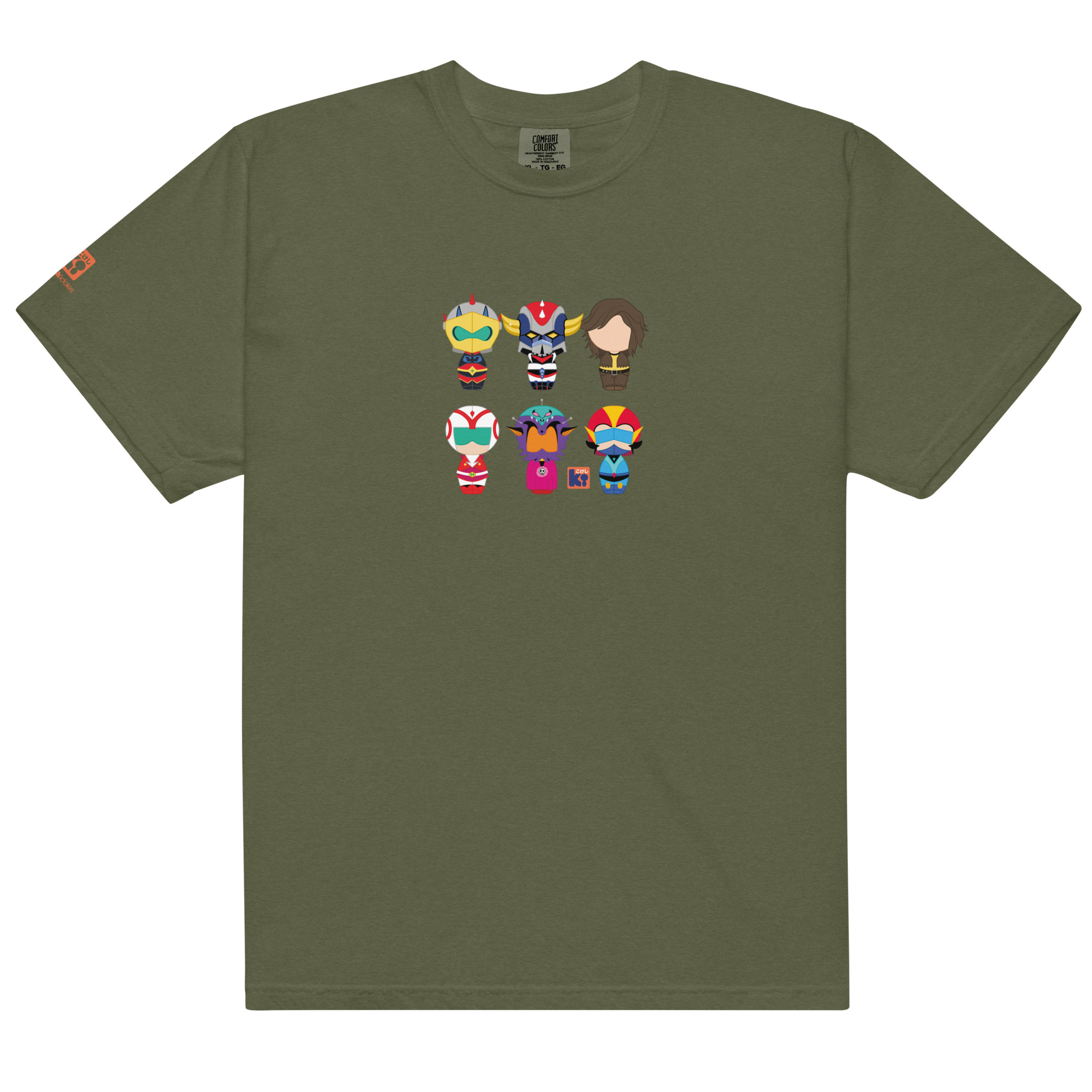 T-shirt kaki inspiré de l'animé Goldorak