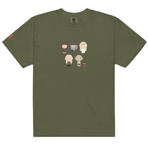 T-shirt kaki inspiré des personnages de la trilogie cinématographique the Lord of The Ring