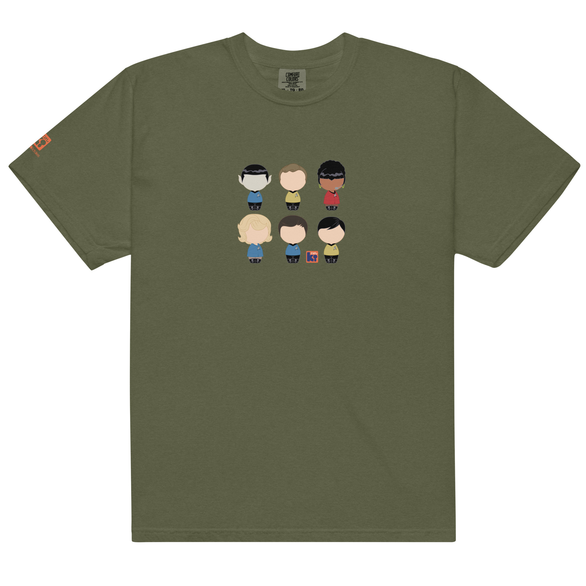 T-shirt kaki inspiré de la série TV Star Trek