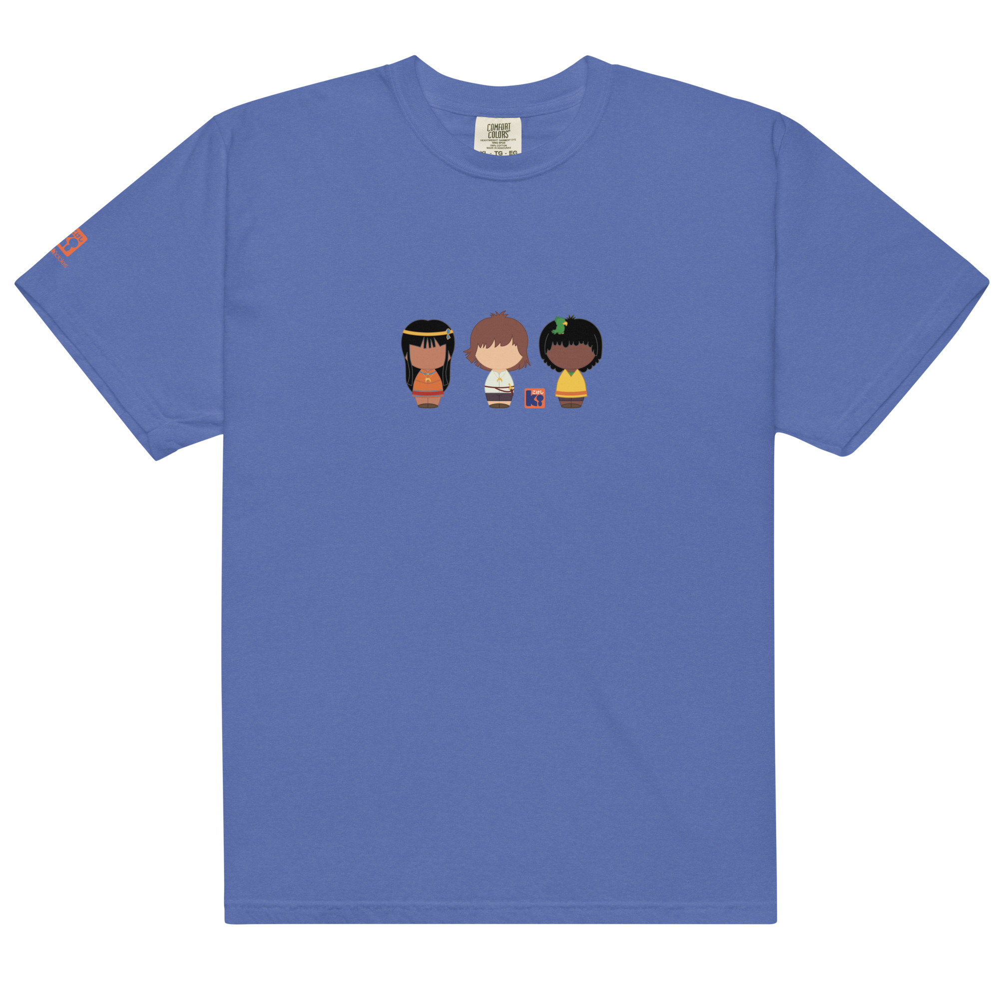 T-shirt bleu inspiré de l'anime franco-japonais les mystérieuses cités d'or
