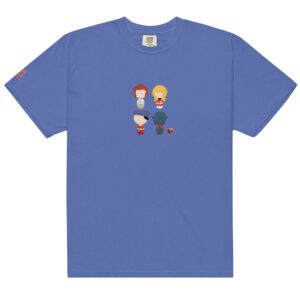 T-shirt bleu inspiré de l'animé Capitaine Flam
