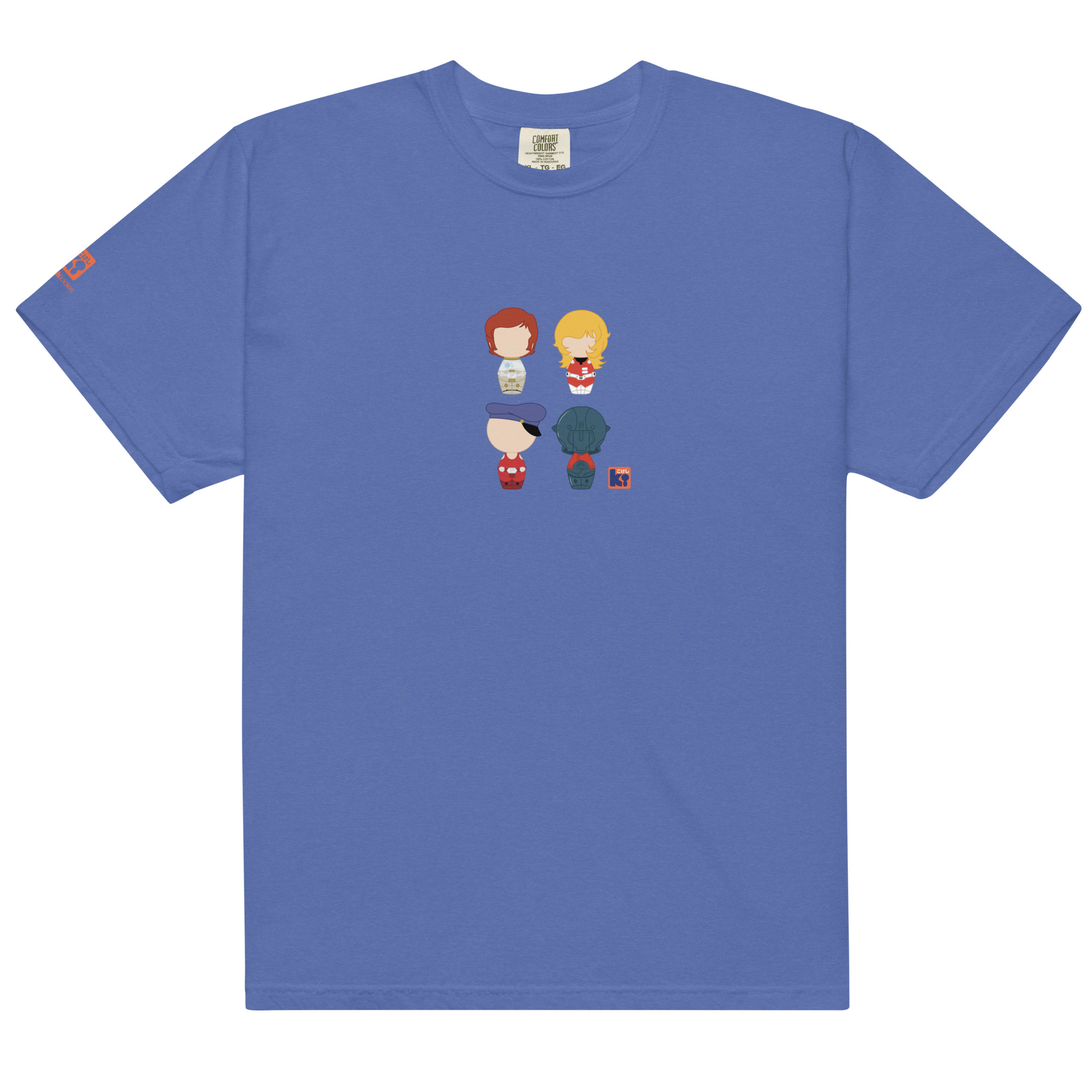 T-shirt bleu inspiré de l'animé Capitaine Flam
