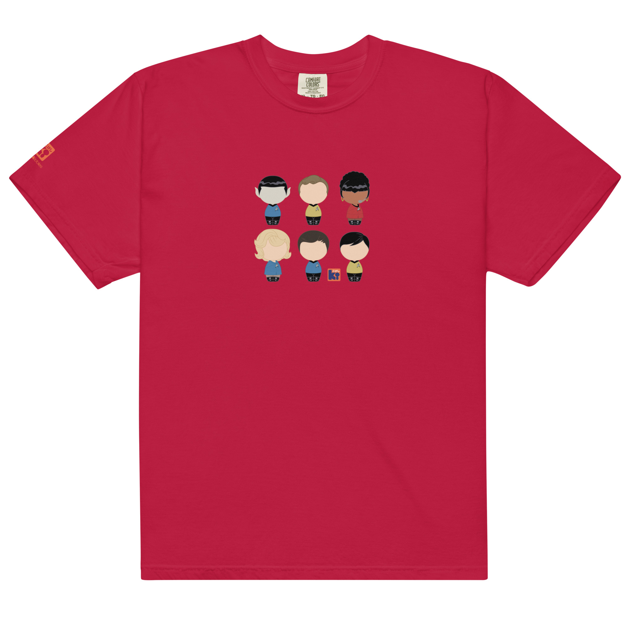 T-shirt rouge inspiré de la série TV Star TrekTrek