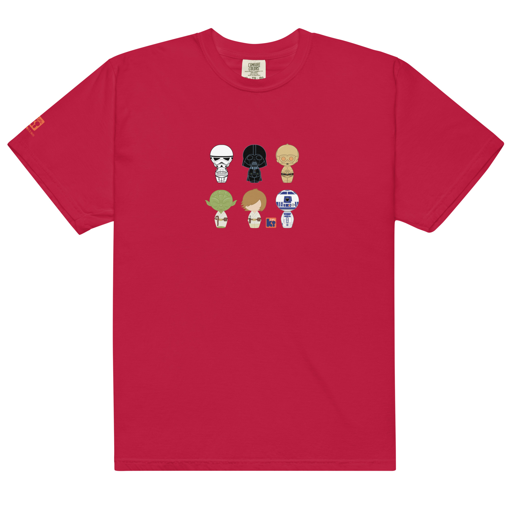T-shirt rouge inspiré de la trilogie cinématographique Star Wars