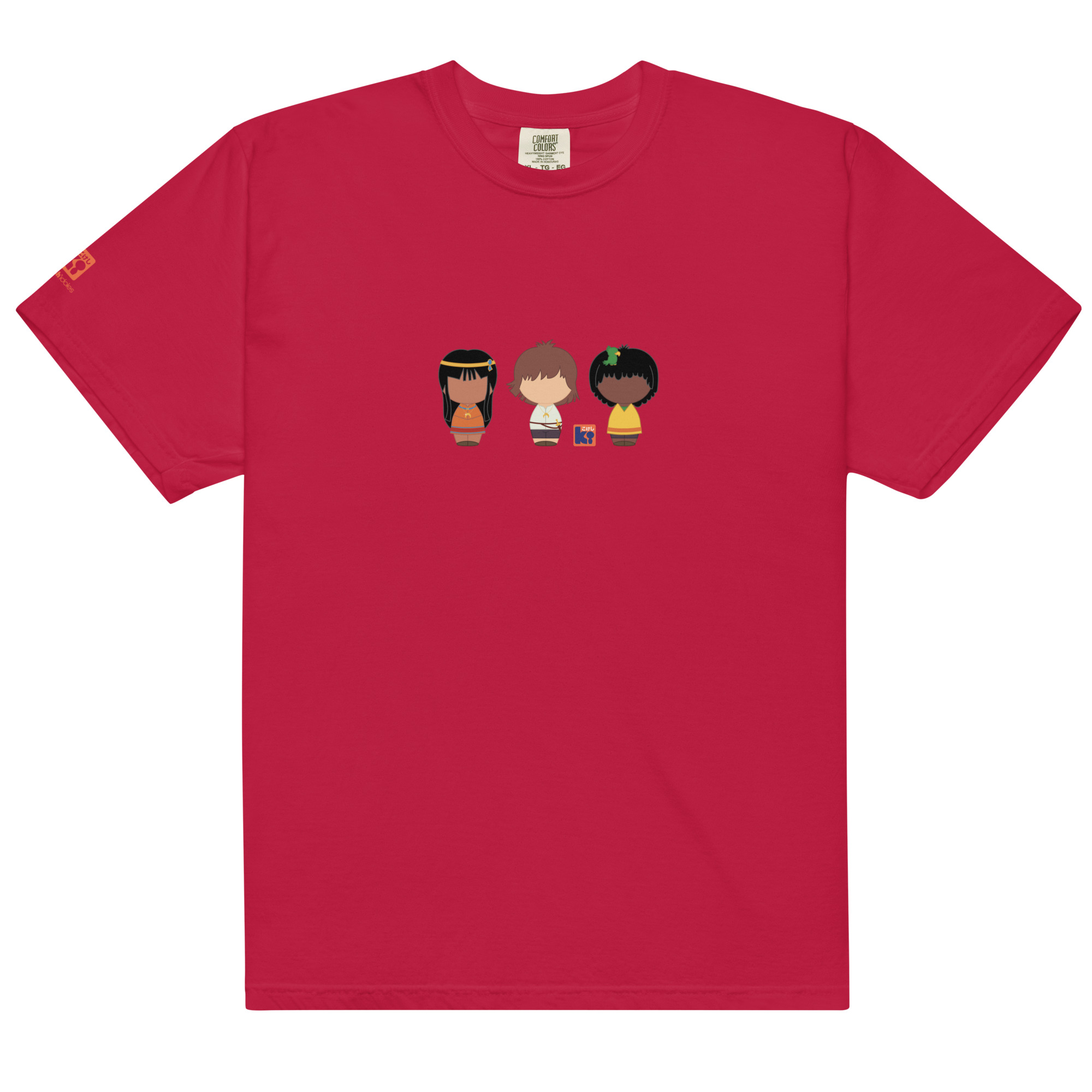 T-shirt rouge inspiré de l'anime franco-japonais les mystérieuses cités d'or