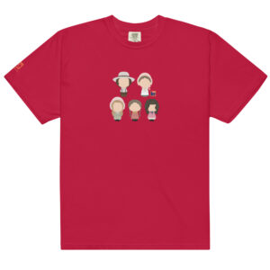 T-shirt rouge inspiré de la série TV La petite maison dans la prairie
