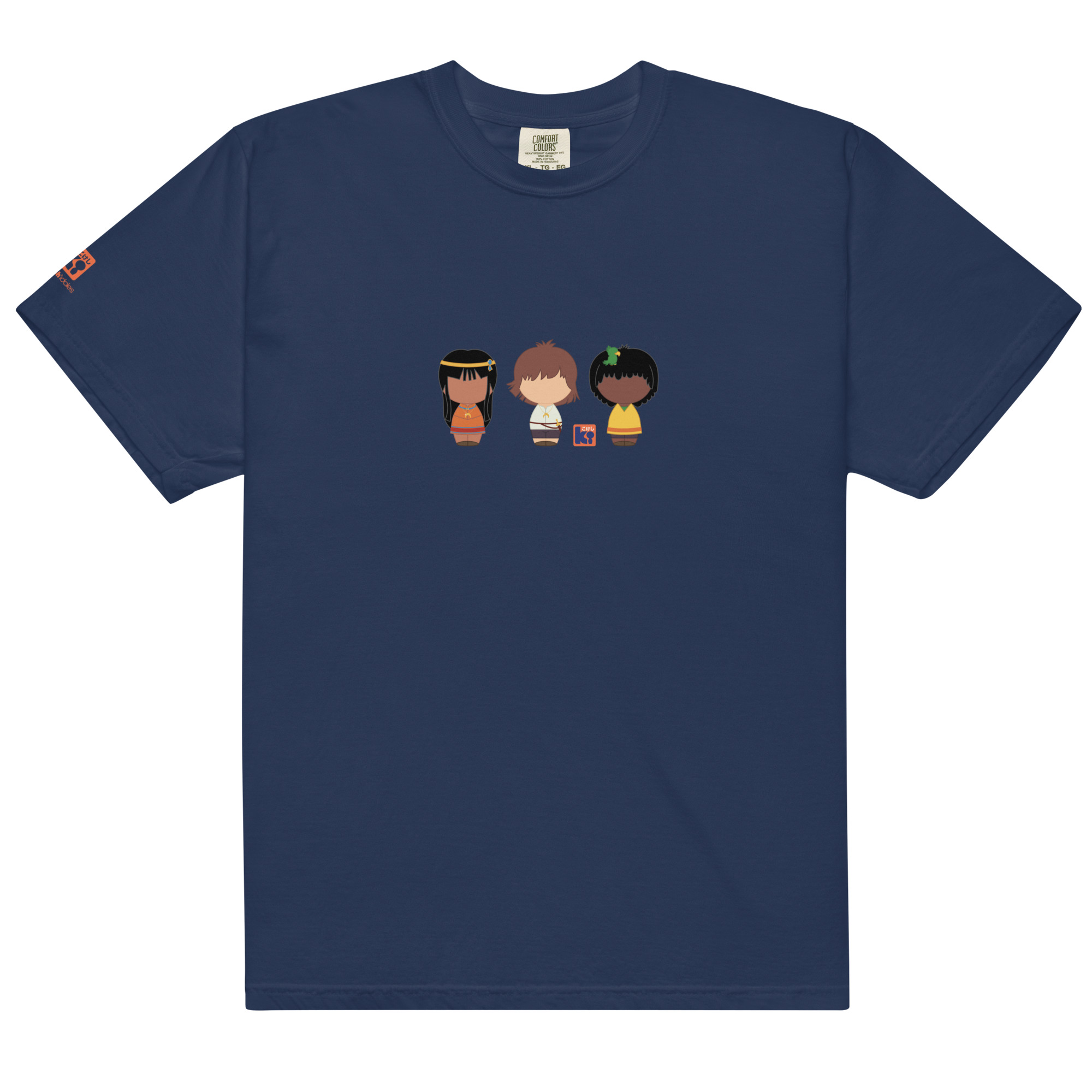 T-shirt marine inspiré de l'anime franco-japonais les mystérieuses cités d'or