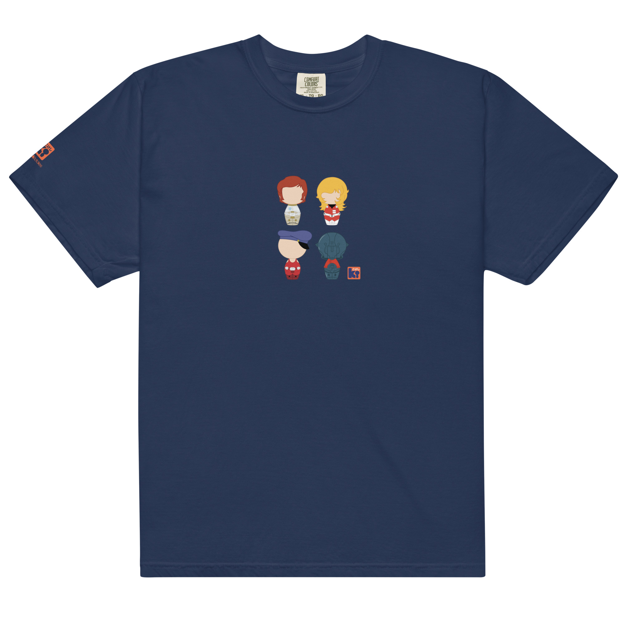 T-shirt marine inspiré de l'animé Capitaine Flam