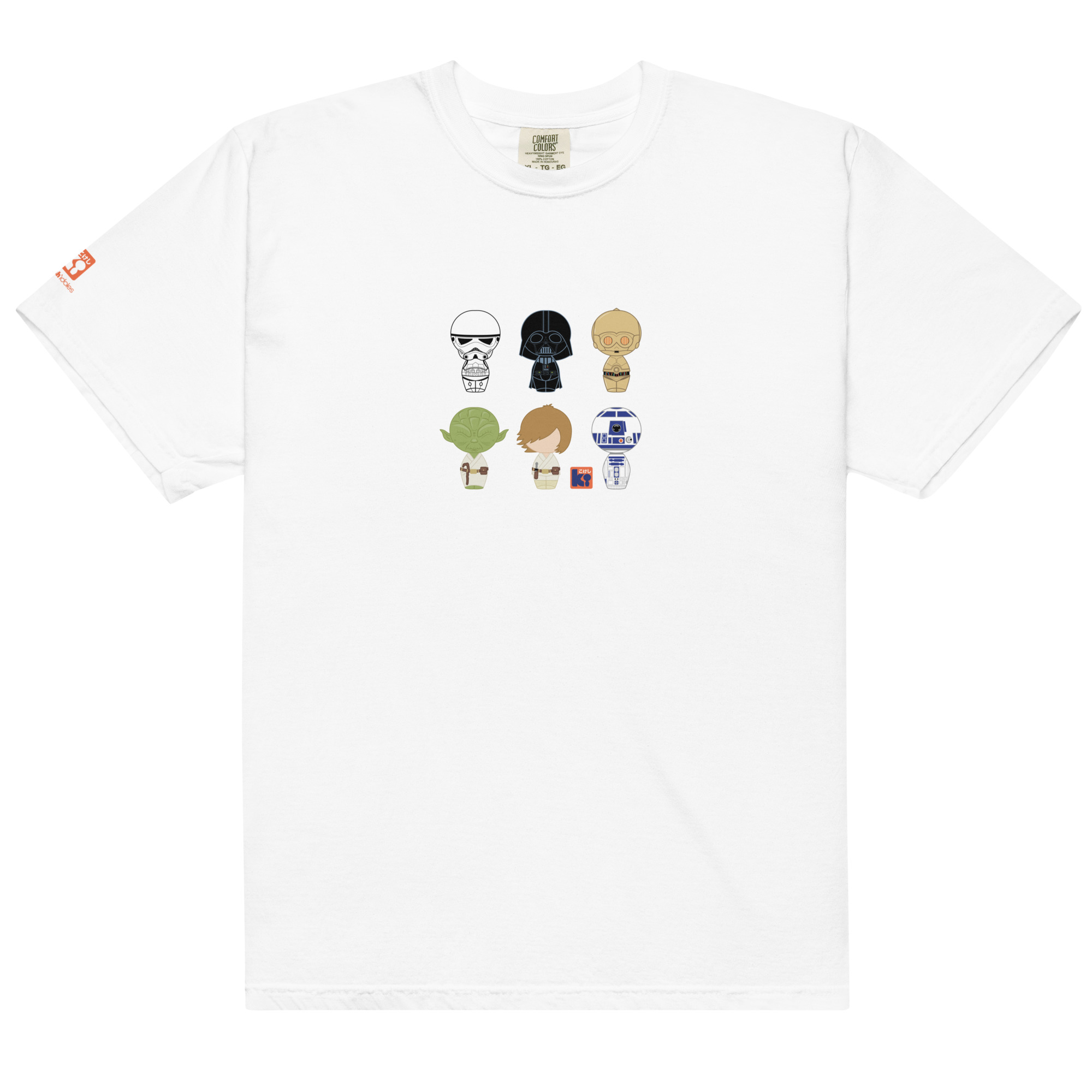 T-shirt blanc inspiré de la trilogie cinématographique Star Wars