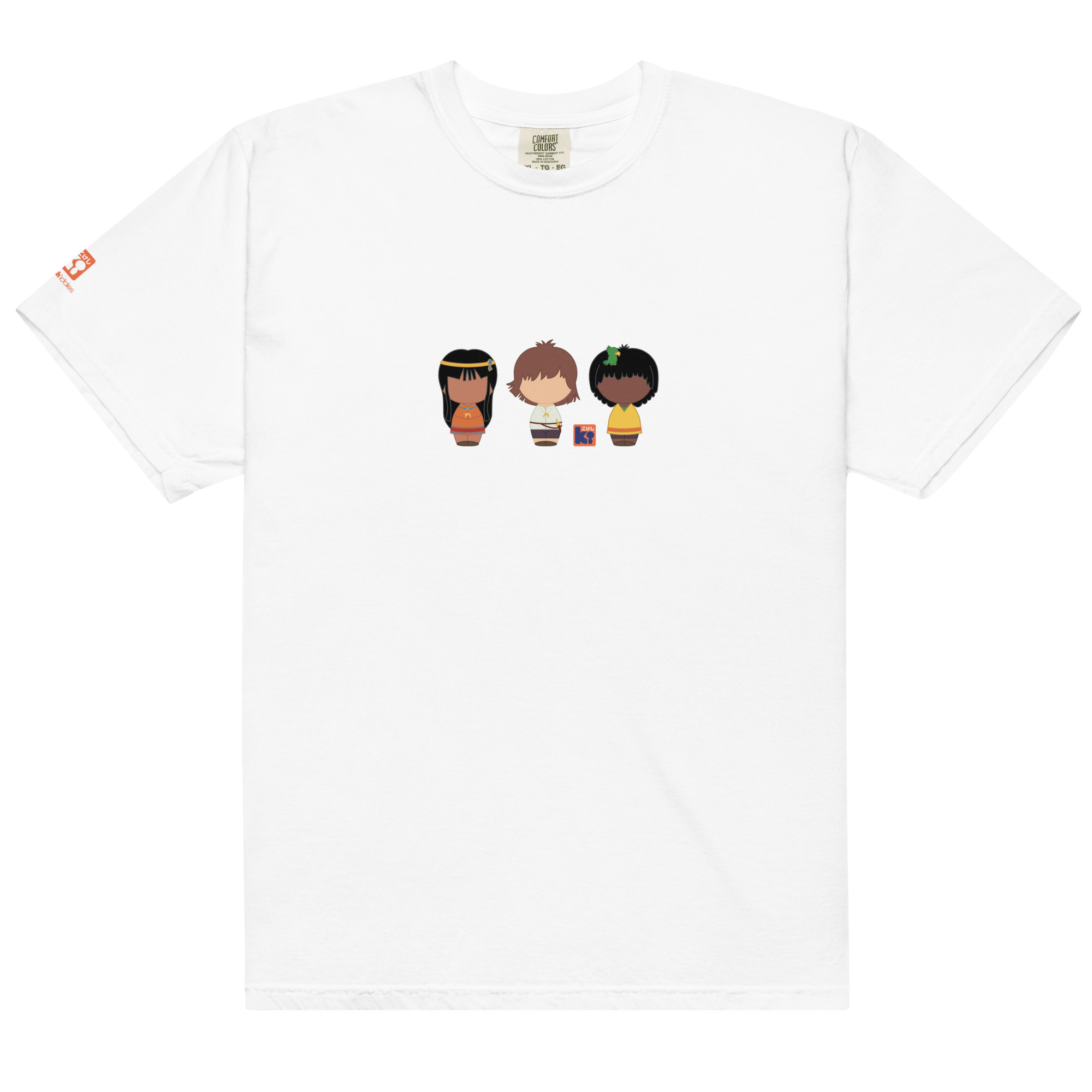 T-shirt blanc inspiré de l'anime franco-japonais les mystérieuses cités d'or