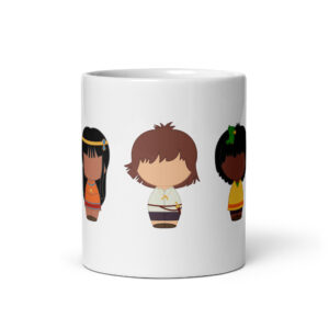 Mug blanc inspiré de l'anime franco-japonais les mystérieuses cités d'or