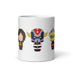 Mug blanc inspiré de l'animé Goldorak