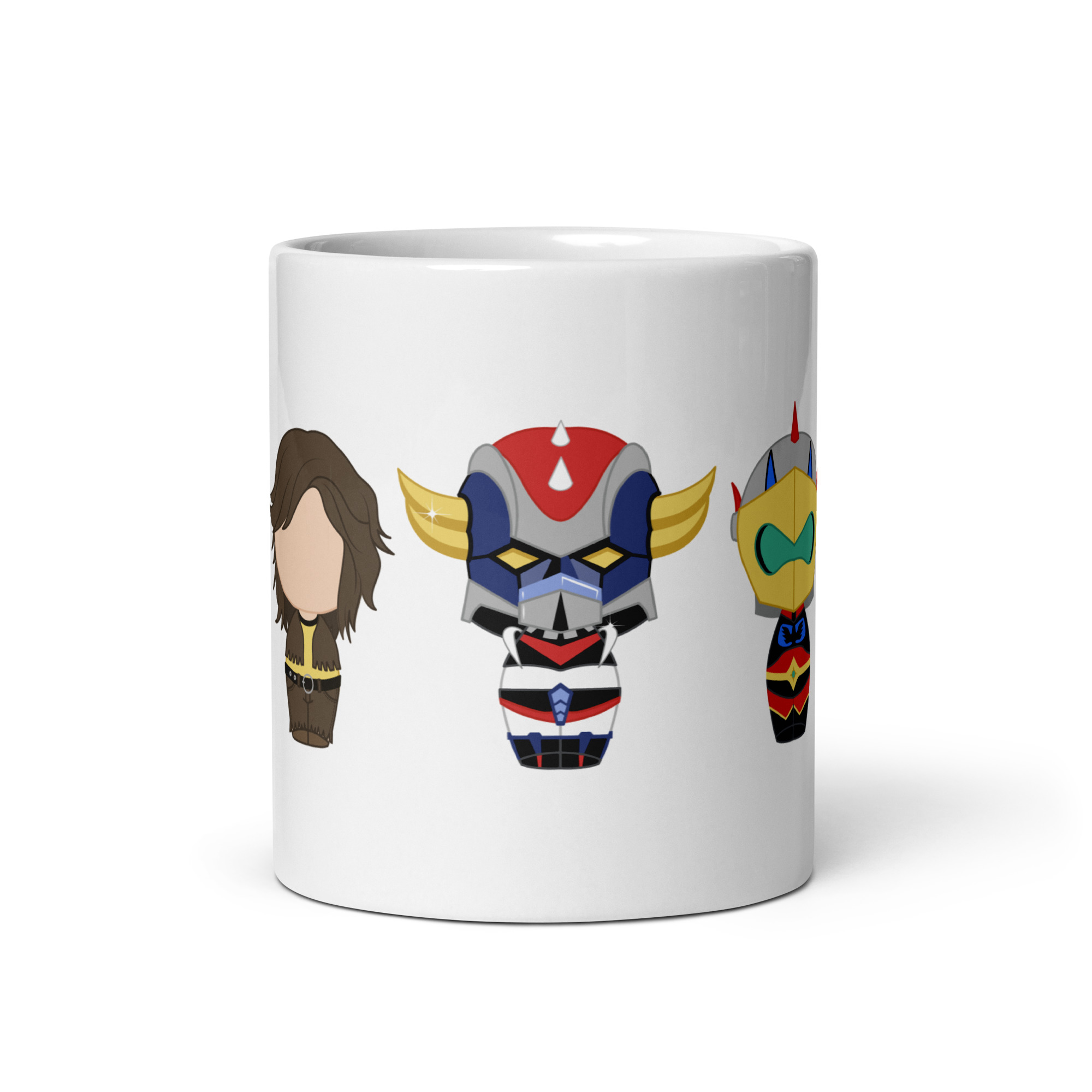 Mug blanc inspiré de l'animé Goldorak