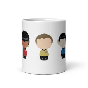 Mug blanc inspiré de la série TV Star Trek