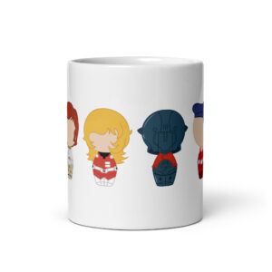 Mug blanc inspiré de l'animé Capitaine Flam