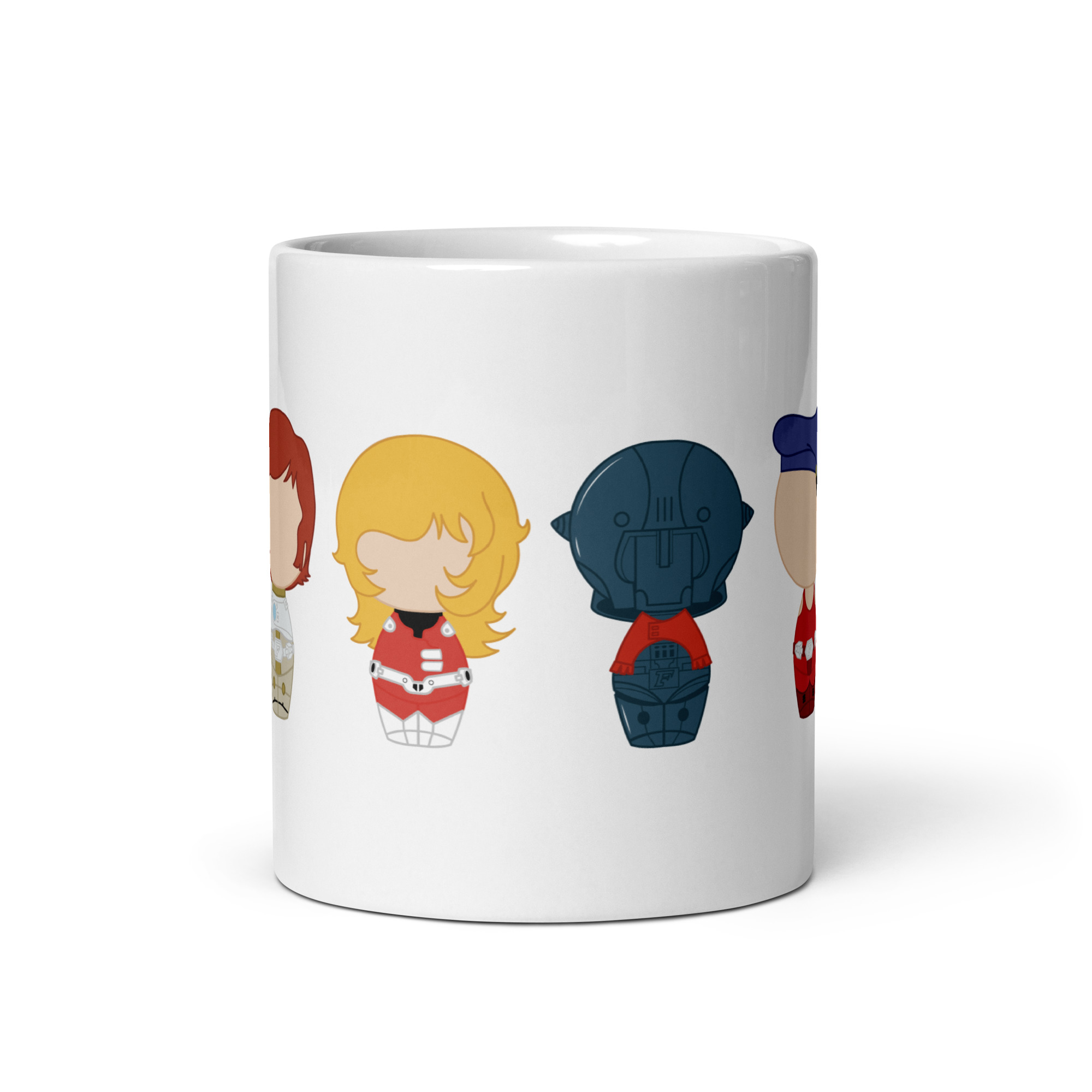 Mug blanc inspiré de l'animé Capitaine Flam