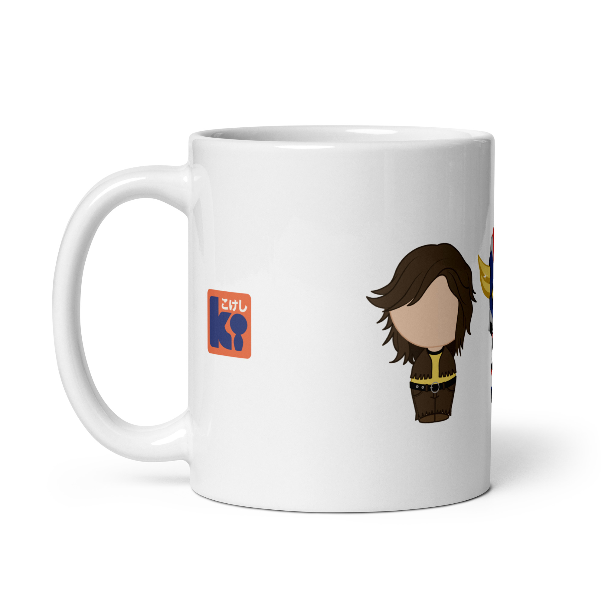 Mug blanc inspiré de l'animé Goldorak