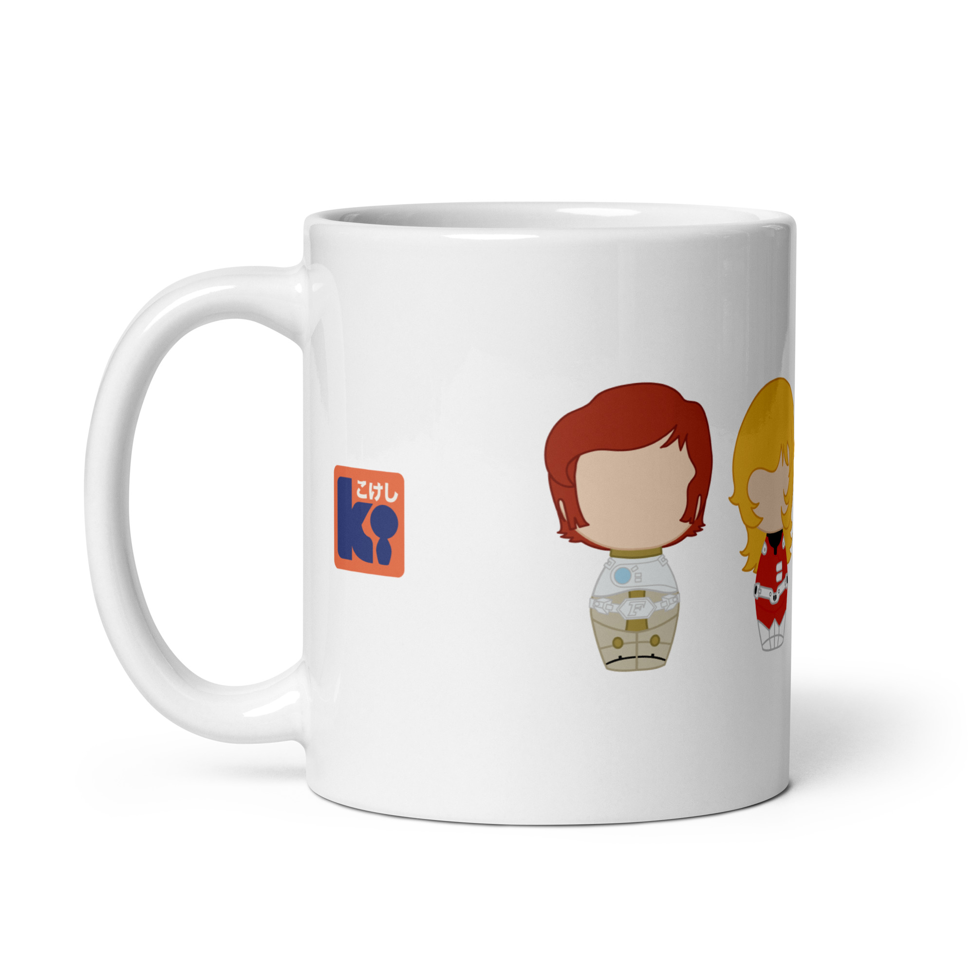 Mug blanc inspiré de l'animé Capitaine Flam