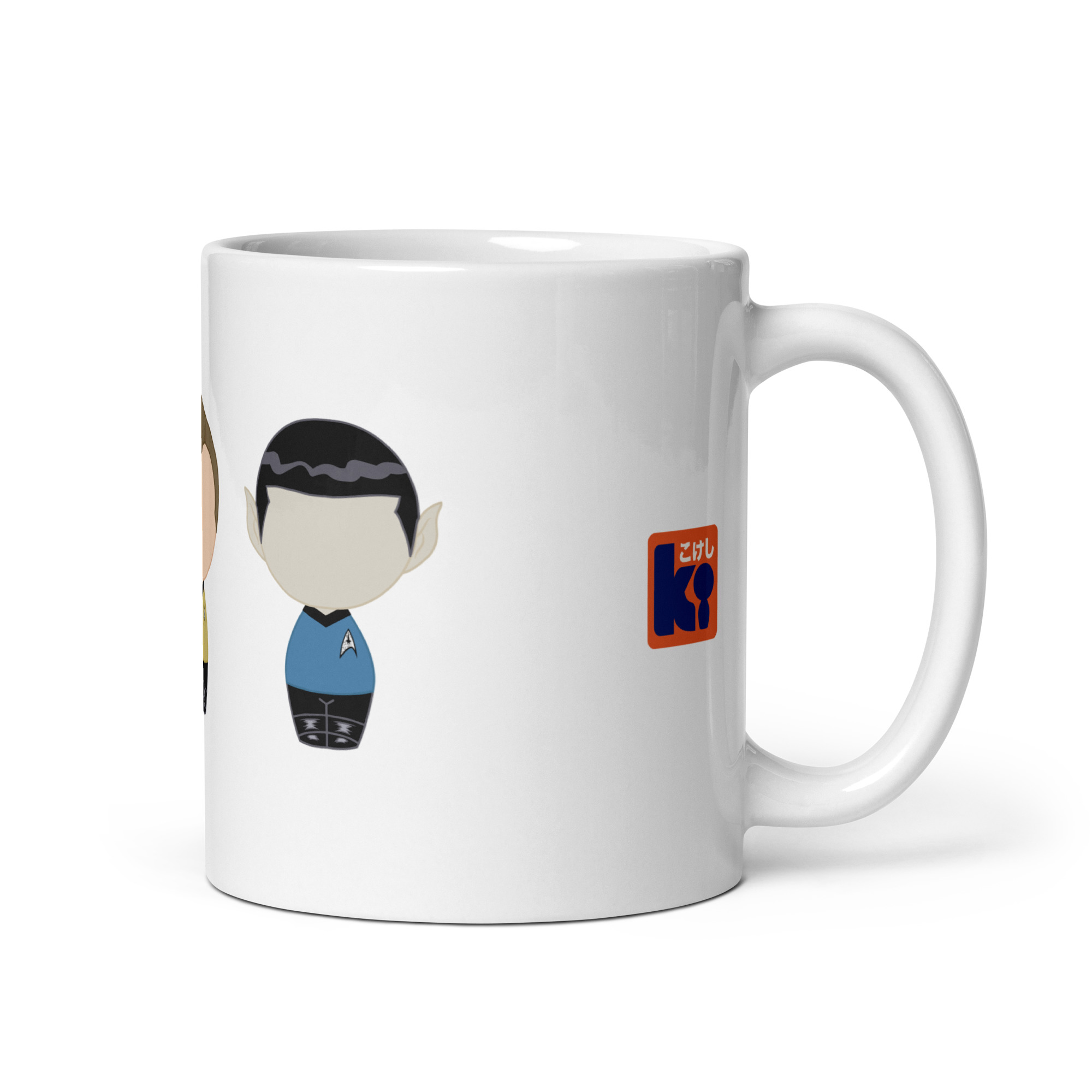 Mug blanc inspiré de la série TV Star Trek