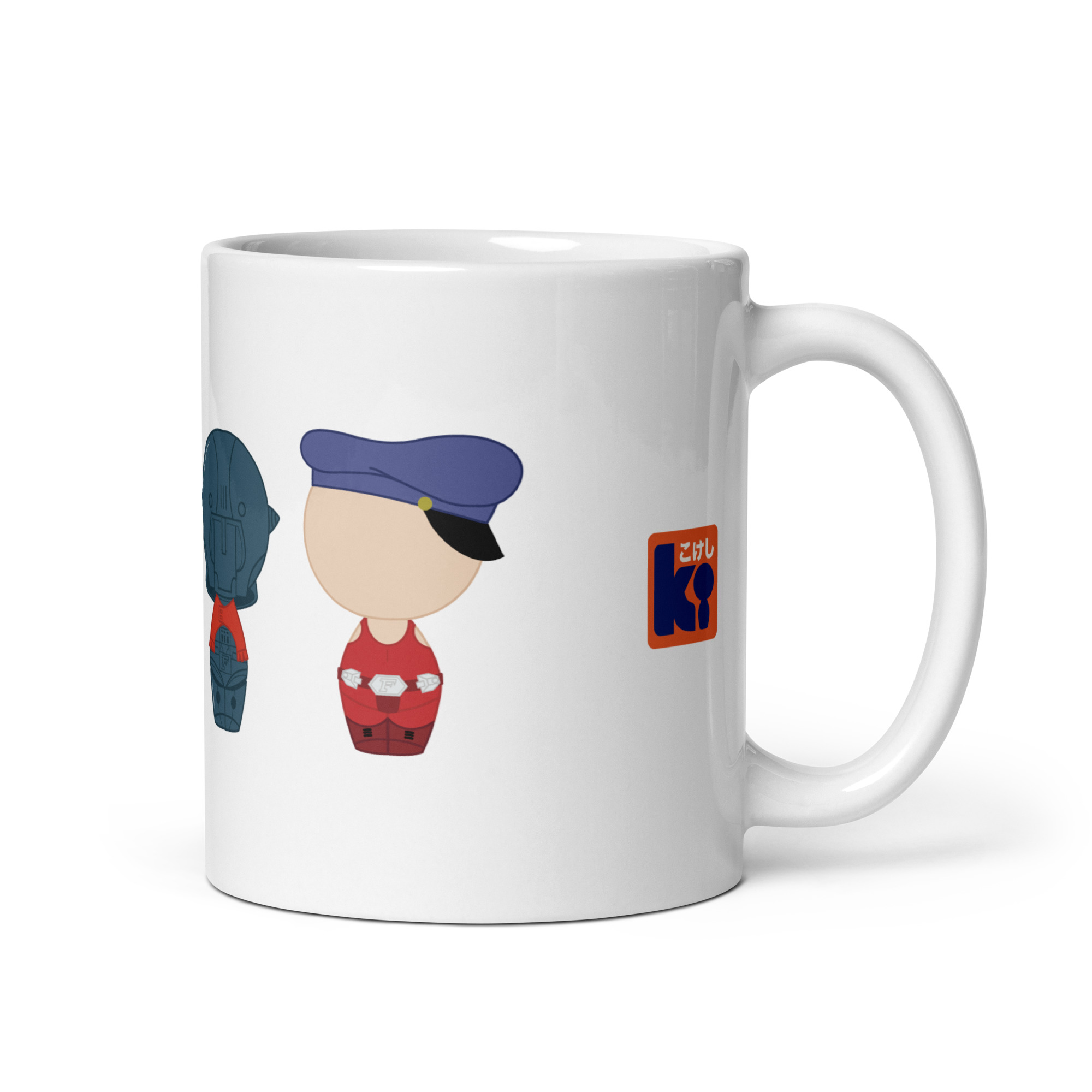 Mug blanc inspiré de l'animé Capitaine Flam