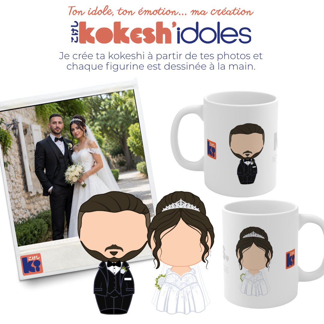 Description création d'2 kokeshis