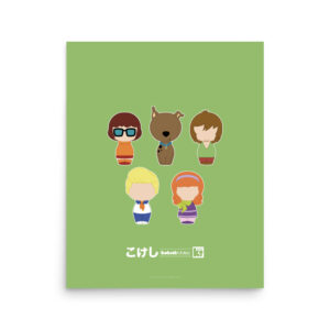 Affiche verte inspirée du dessin animé Scooby Doo