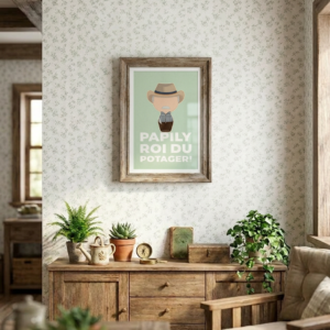 Mise en scène d'affiche personnalisée pour un cadeau pour des grands-parents