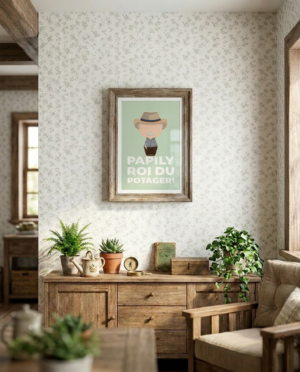 Mise en scène d'affiche personnalisée pour un cadeau pour des grands-parents