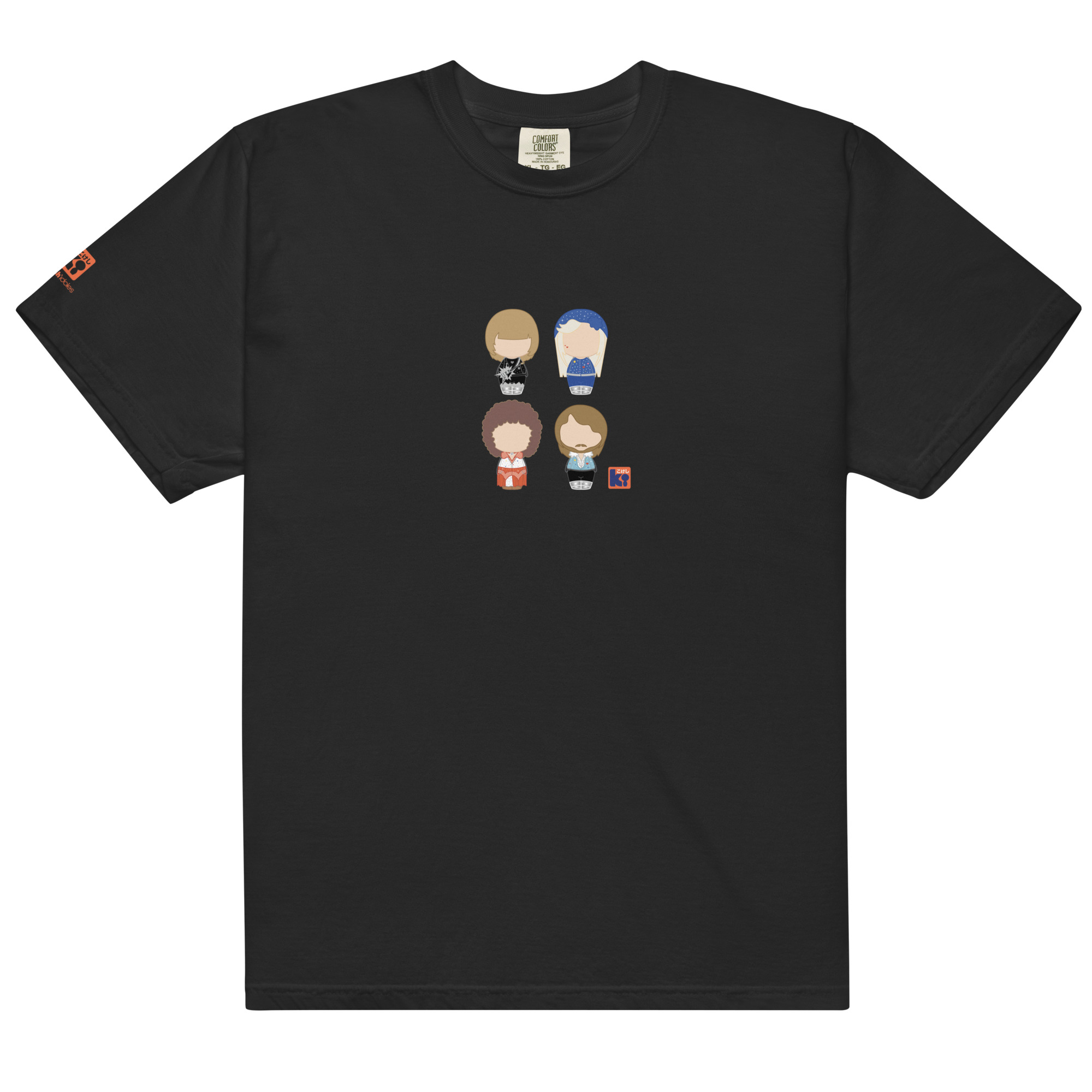 T-shirt noir inspiré du groupe ABBA Eurovision 1974